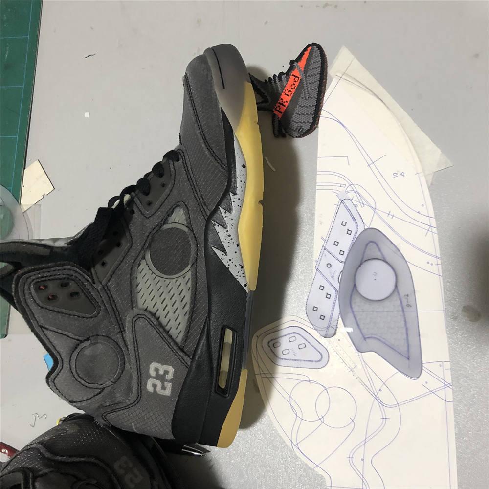 PK GOD Jordan 5 Retro Off-White Black CT8480 retail materials ready to ship